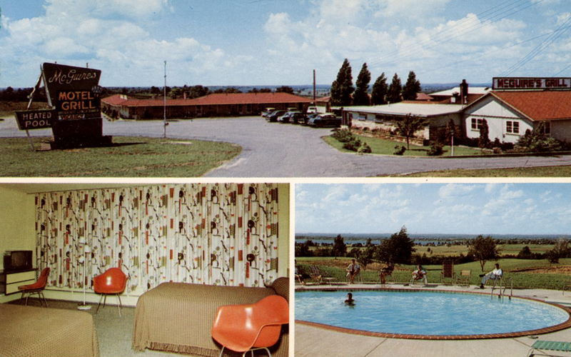 McGuires Grill & Motel - Vintage Postcard (newer photo)